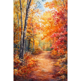 Peinture Aquarelle Automne, art mural décoration nature