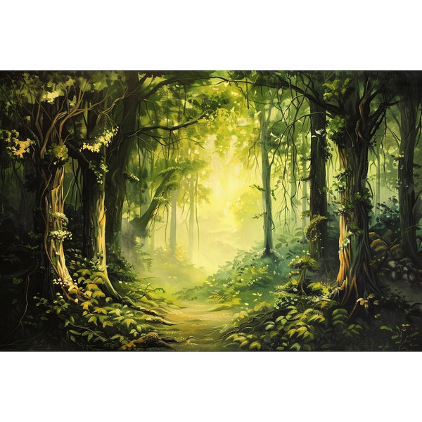 Peinture Huile Forêt, art mural décoration nature