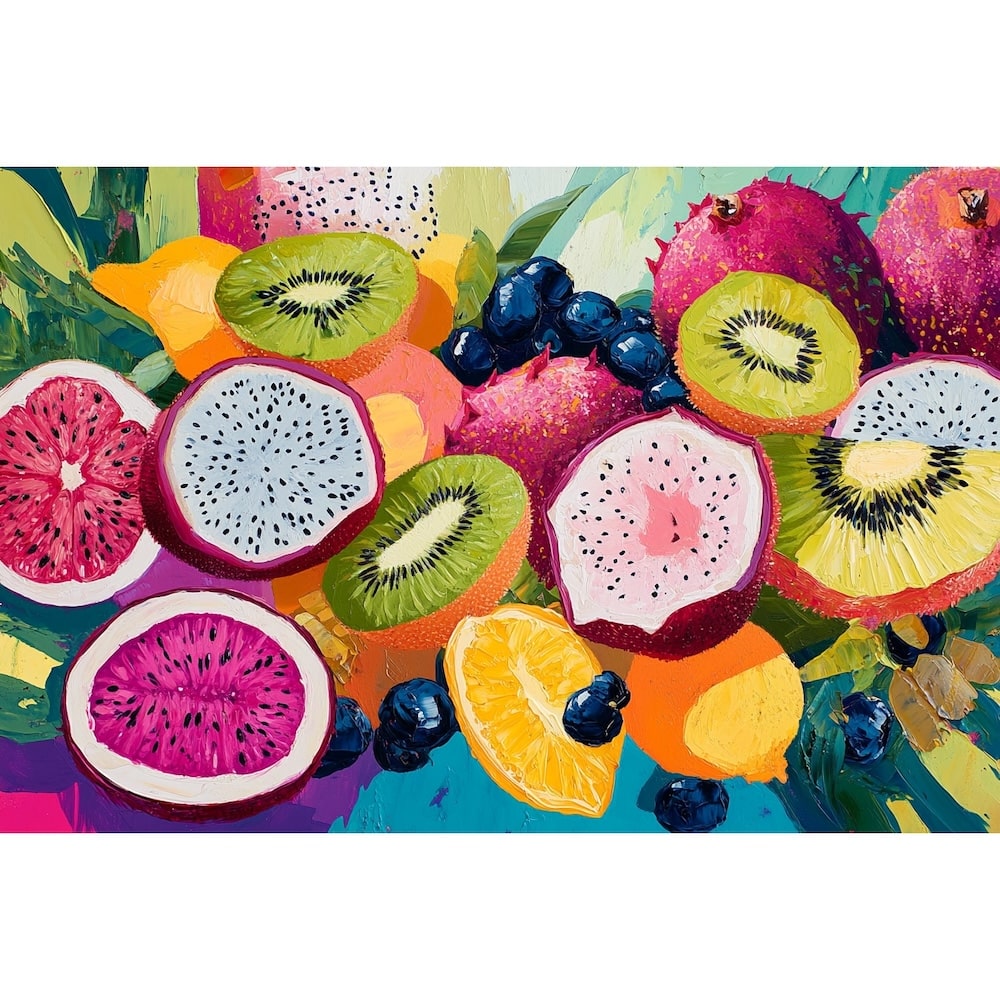 Peinture avec Fruits Tropicaux