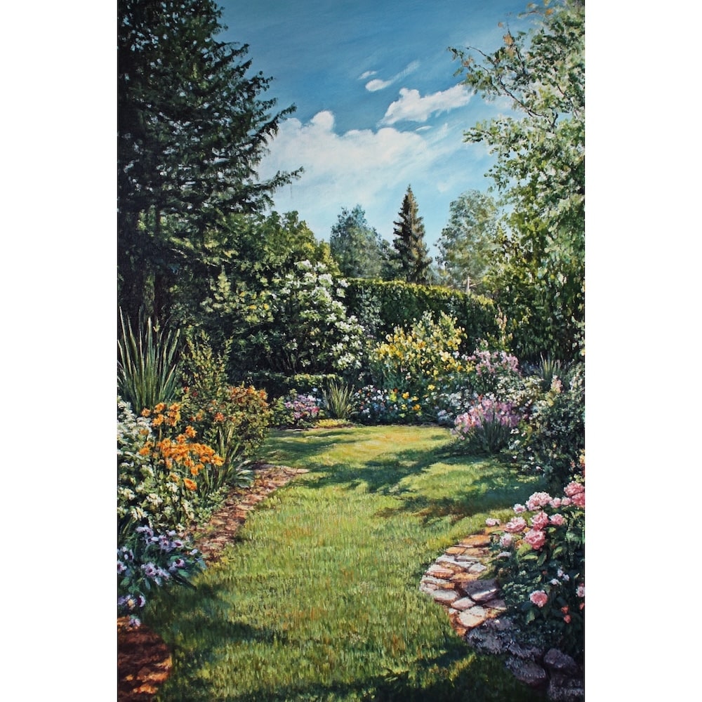 Peinture avec Jardin Fleuri