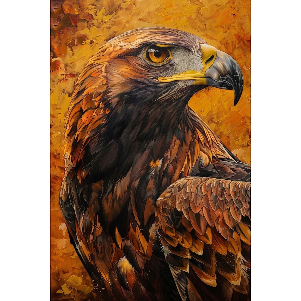 Peinture Aigle Royal, art mural décoration nature, vue 2