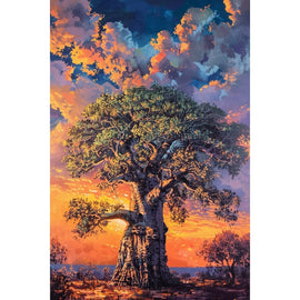 Peinture Arbre Africain, art mural décoration nature