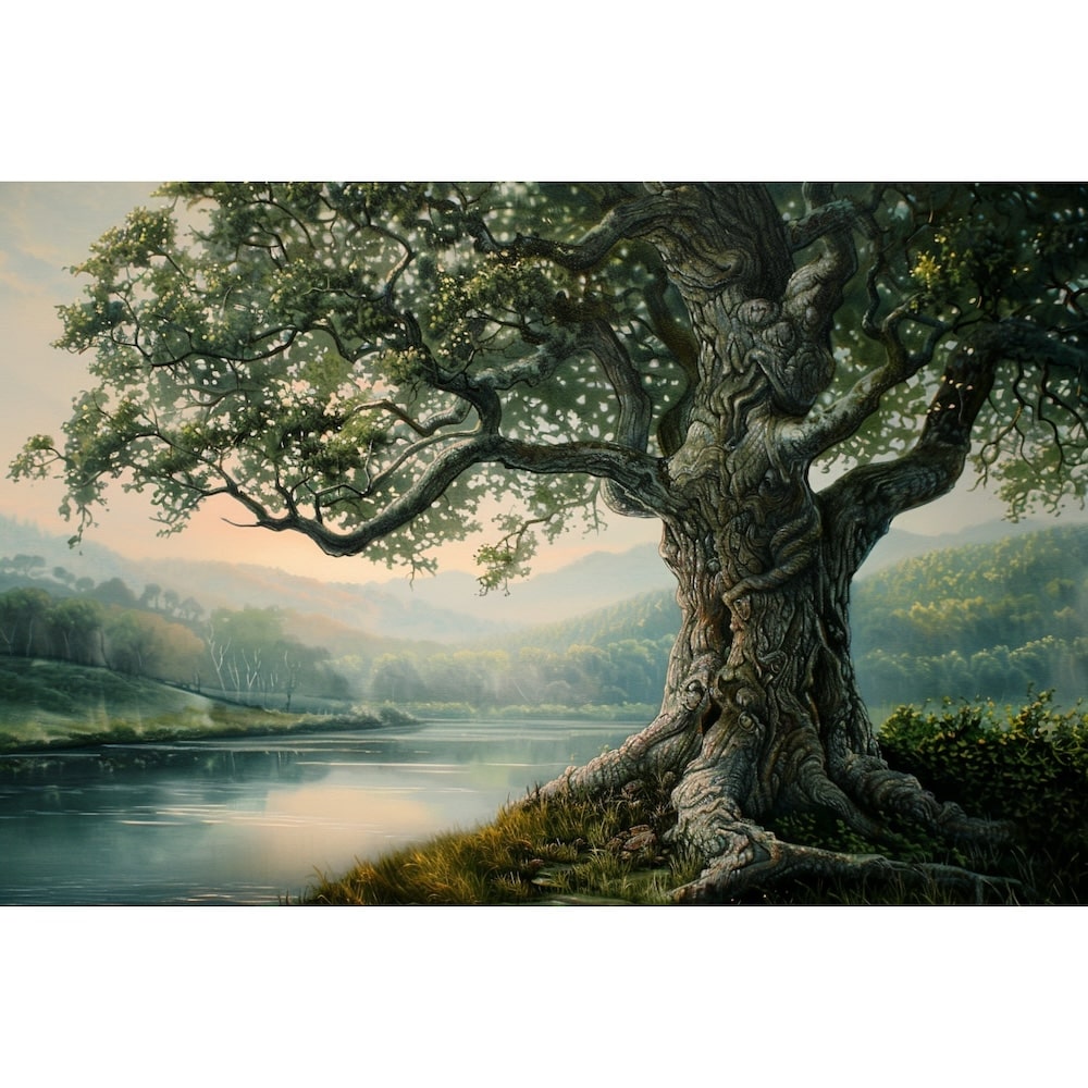 Peinture Arbre Artiste, art mural décoration nature