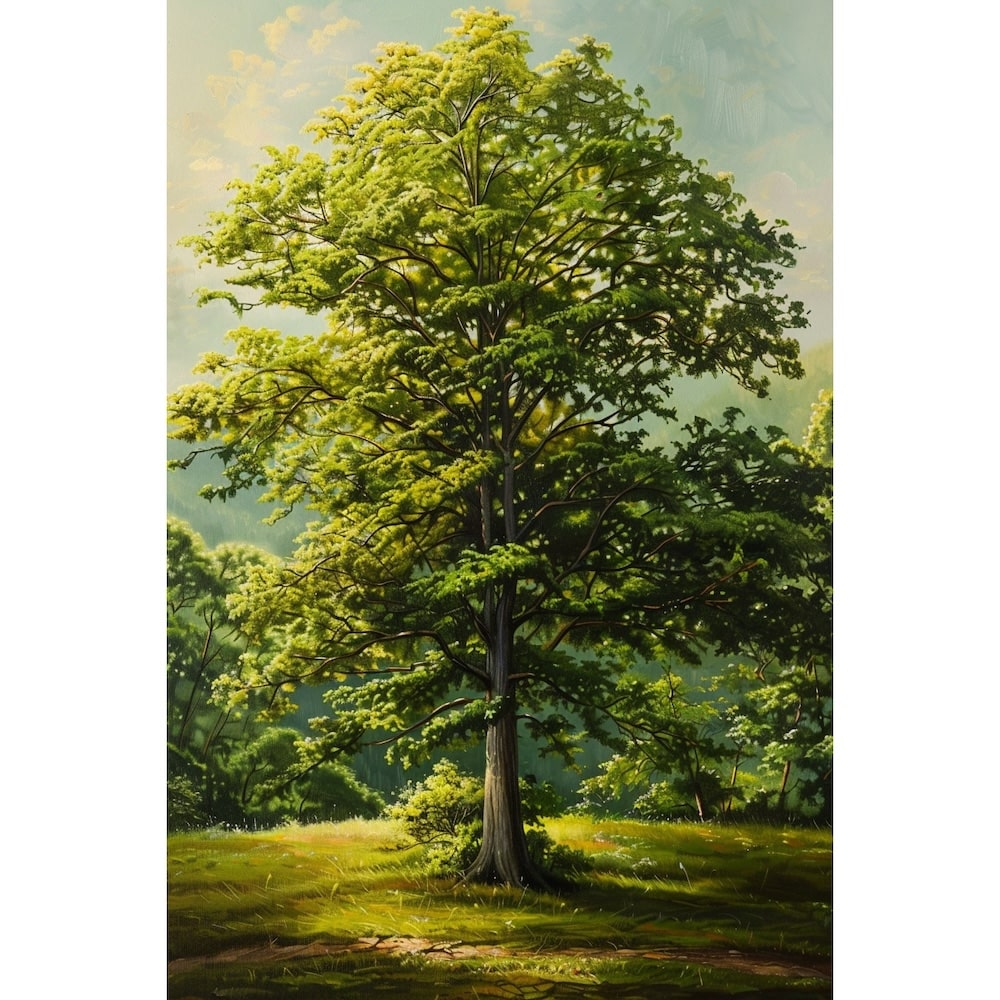 Peinture Arbre Couleur, art mural décoration nature