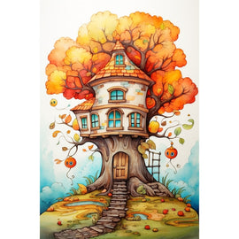 Peinture Automne Bébé, art mural décoration nature