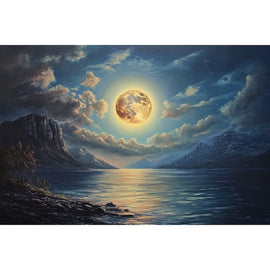 Peinture Éclipse Solaire, art mural décoration nature