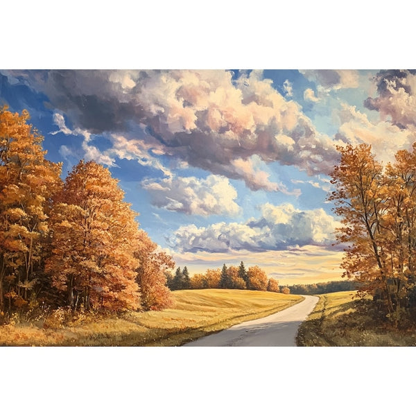 Peinture Huile Automne, art mural décoration nature