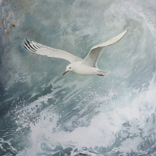 Peinture Oiseau de Mer, art mural décoration nature