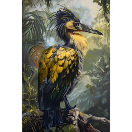 Peinture Oiseau Tropical, art mural décoration nature, vue 2