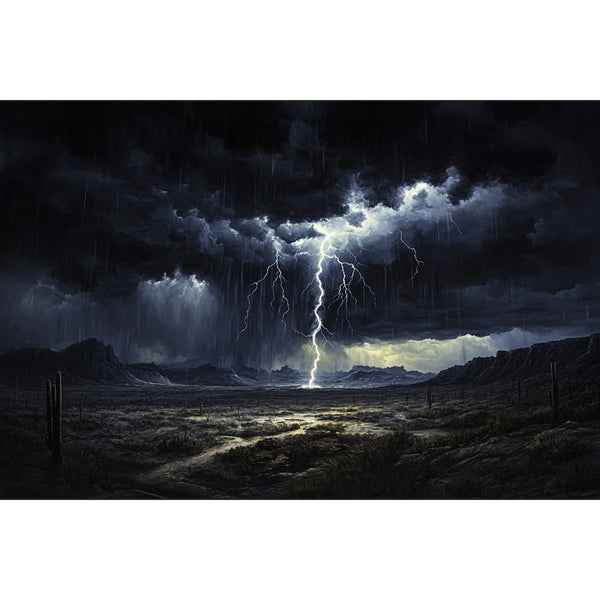 Peinture Orage, art mural décoration nature