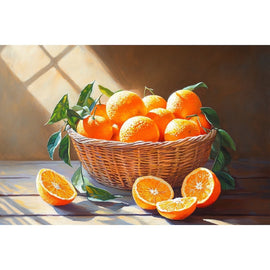 Peinture Orange Fruit, art mural décoration nature