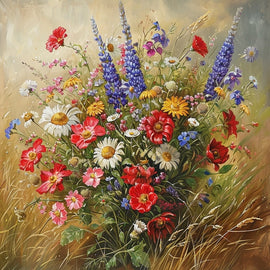 Peinture De Bouquet De Fleurs Des Champs