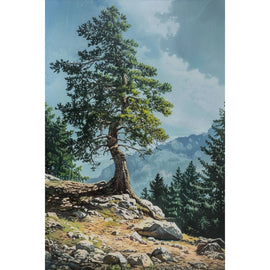 Peinture Cèdre, art mural décoration nature