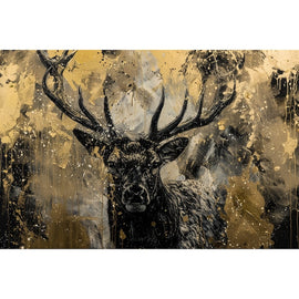 Peinture Cerf Moderne, art mural décoration nature