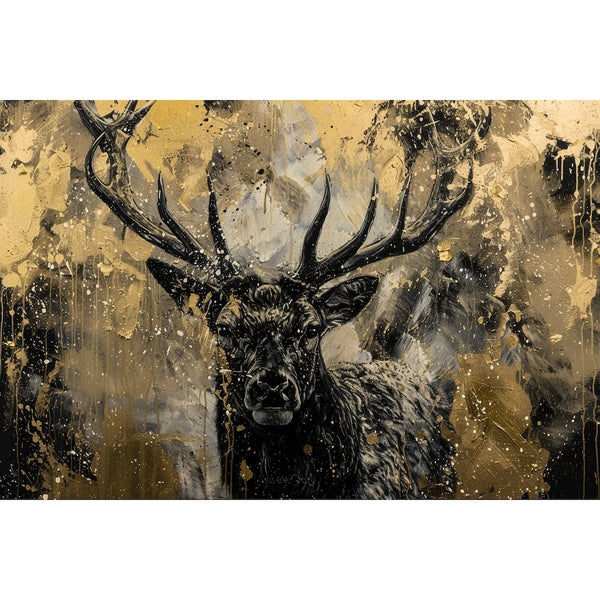 Peinture Cerf Moderne, art mural décoration nature