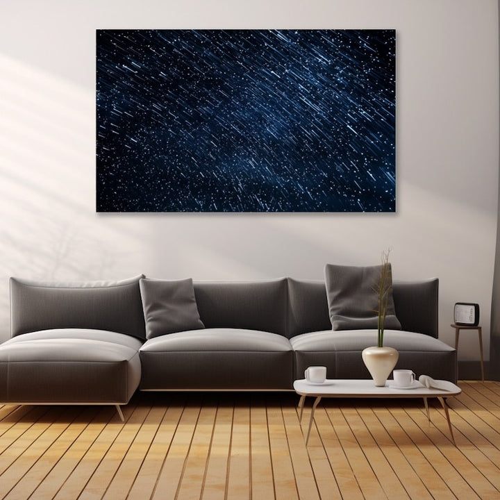 Peinture Nuit Étoilée Épurée, art mural décoration nature