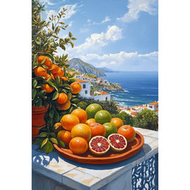 Peinture Citrus, art mural décoration nature