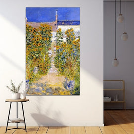 Peinture de Claude Monet Jardin, art mural décoration nature