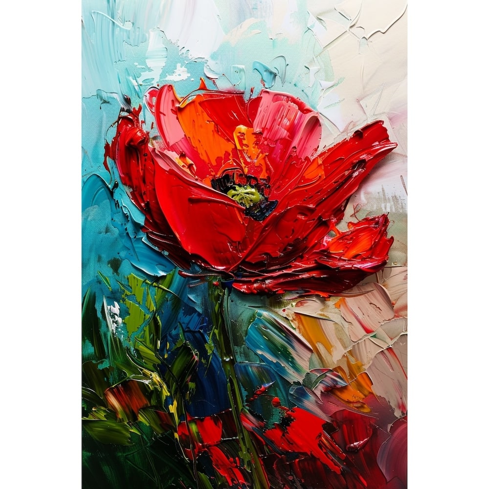 Peinture de Coquelicot Abstrait