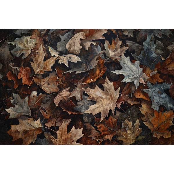Peinture Feuilles Mortes, art mural décoration nature