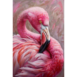 Peinture Flamand Rose, art mural décoration nature, vue 2
