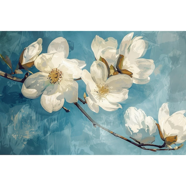 Peinture de Fleurs Blanches