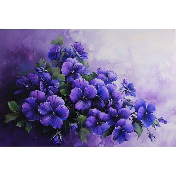 Peinture de Fleurs Violettes