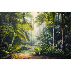 Peinture Forêt Amazonienne, art mural décoration nature