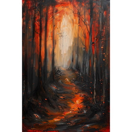 Peinture Forêt Moderne, art mural décoration nature