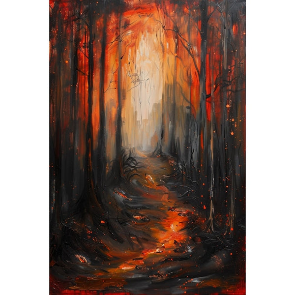 Peinture Forêt Moderne, art mural décoration nature