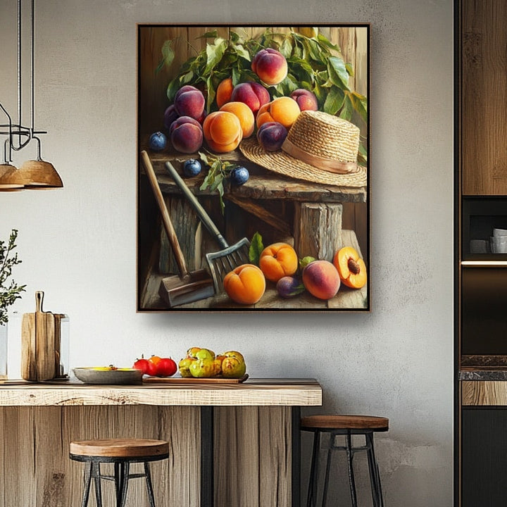 Peinture Cabanon de Jardin en Été, art mural décoration nature