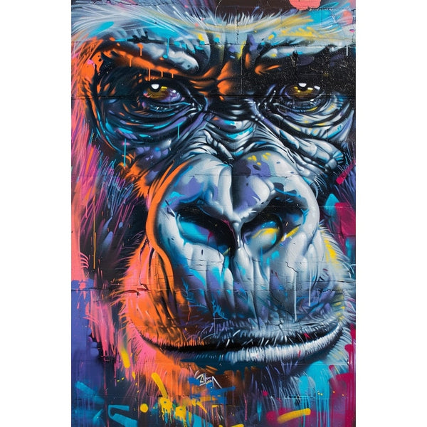 Peinture Gorille Street Art, art mural décoration nature