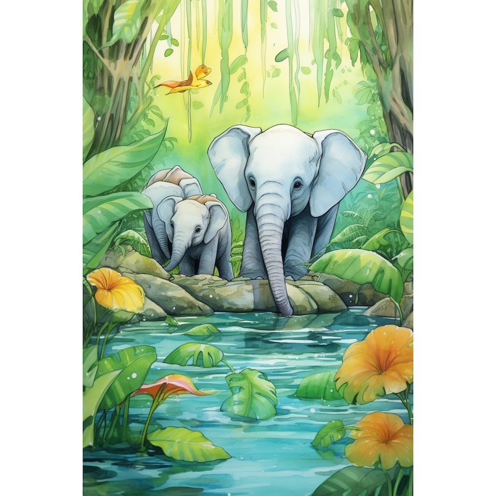 Peinture de Jungle Chambre Bébé