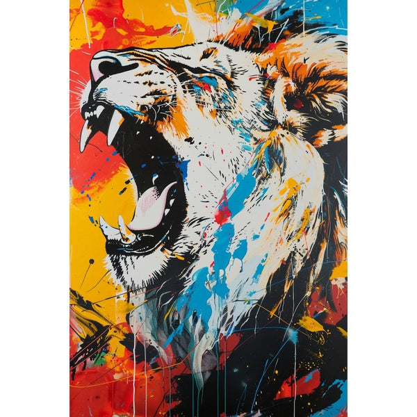 Peinture Lion Pop Art, art mural décoration nature