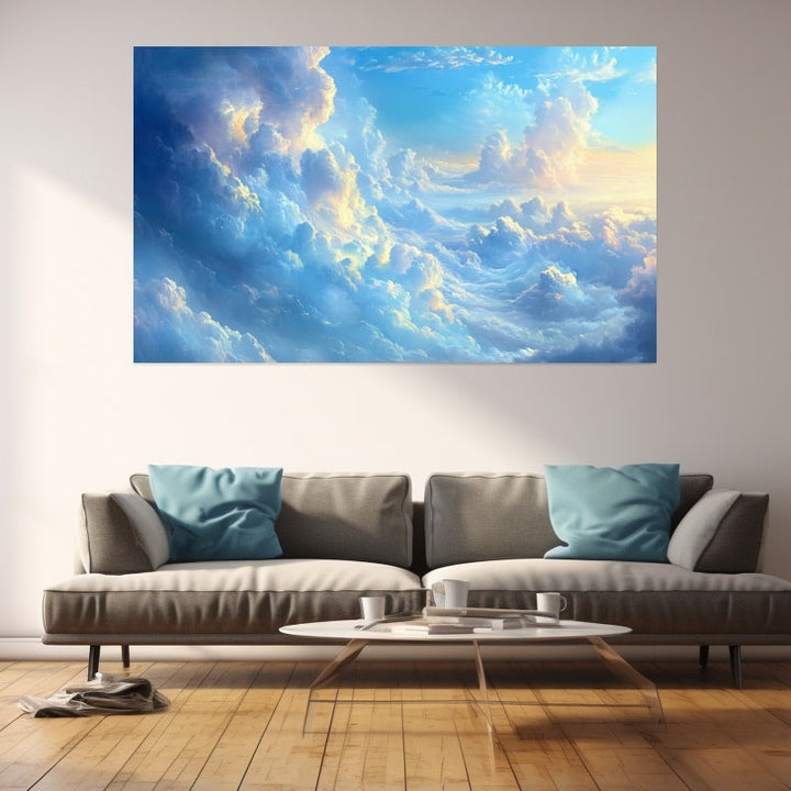 Peinture de Nuages, art mural décoration nature