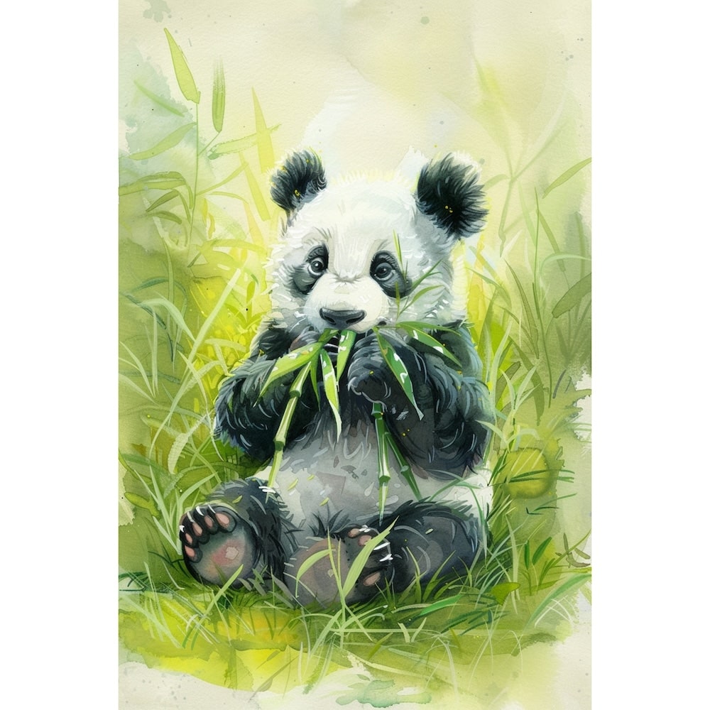 Peinture Panda Maternelle, art mural décoration nature