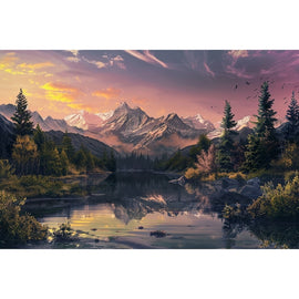 Peinture Paysage Ciel, art mural décoration nature