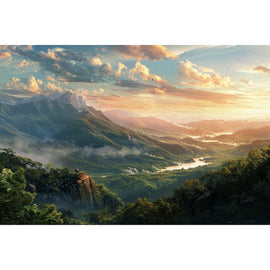 Peinture Paysage de Verdure, art mural décoration nature