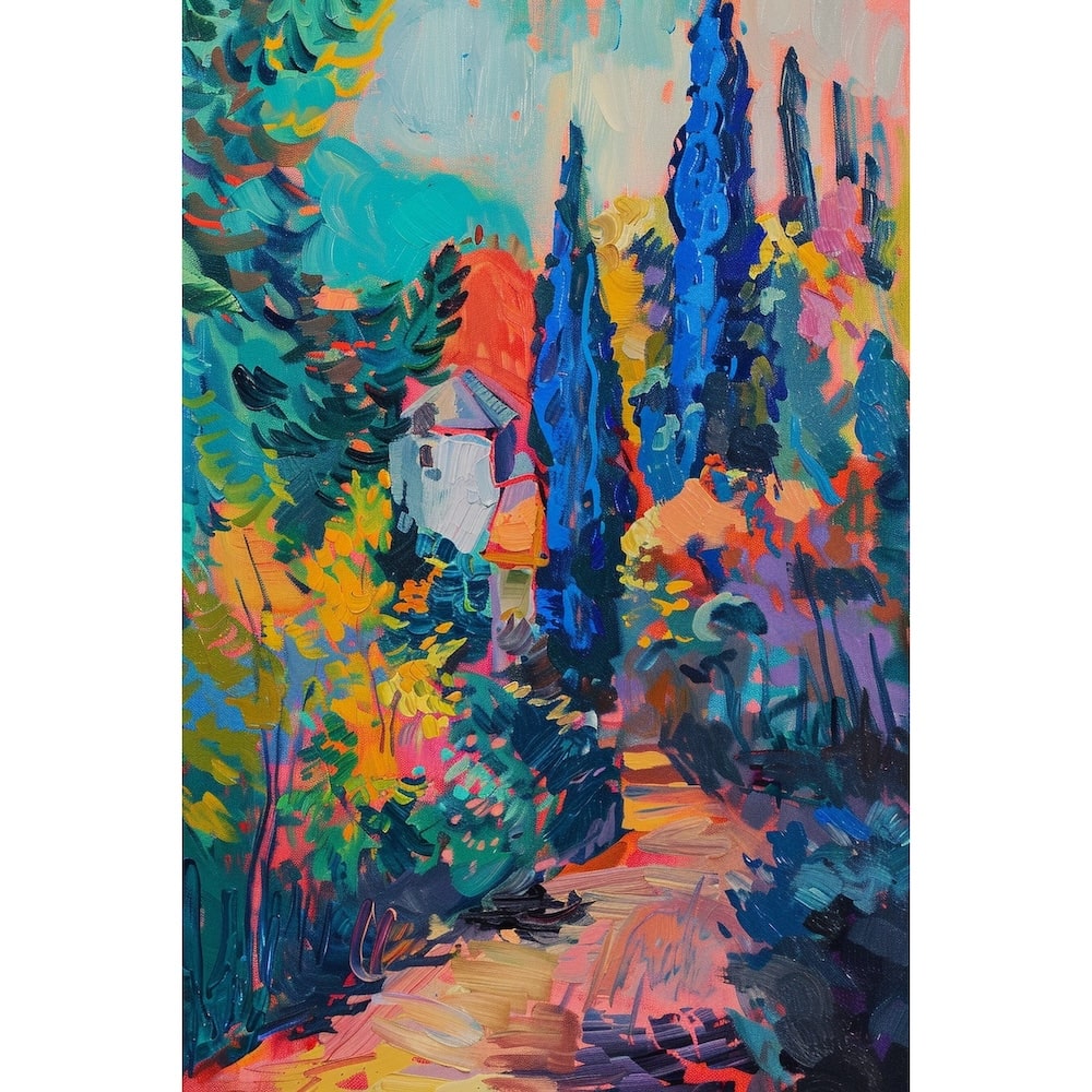 Peinture Paysage Fauvisme, art mural décoration nature