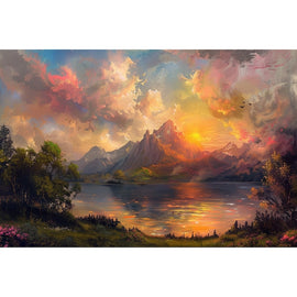 Peinture Paysage Féerique, art mural décoration nature