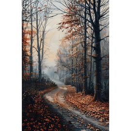Peinture Paysage Hivernal, art mural décoration nature