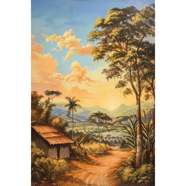 Peinture Paysage Malgache, art mural décoration nature