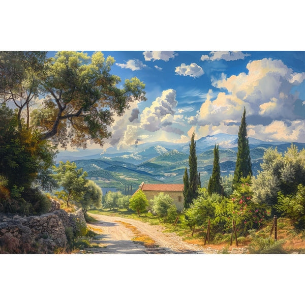 Peinture Paysage Portugal, art mural décoration nature