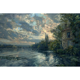 Peinture Paysage Sombre, art mural décoration nature