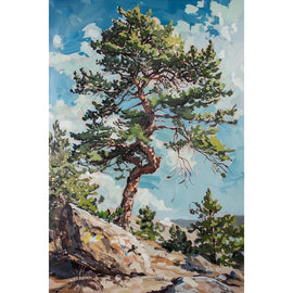 Peinture Pin, art mural décoration nature