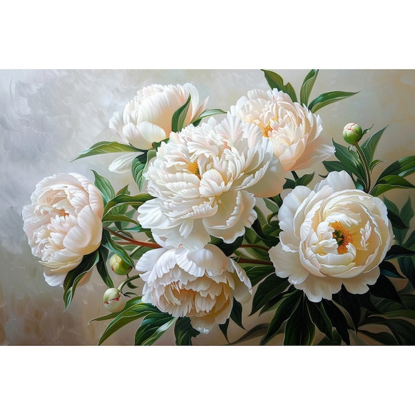 Peinture de Pivoines Blanches