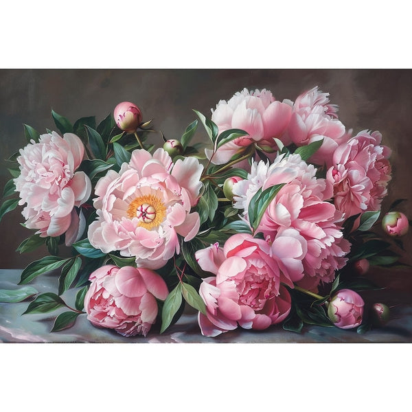 Peinture de Pivoines Roses