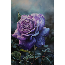 Peinture Rose Mauve, art mural décoration nature