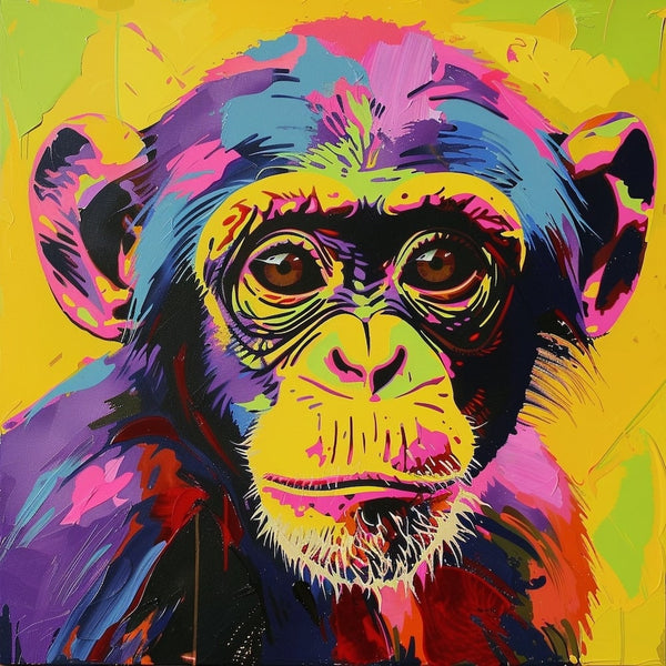 Peinture Singe Pop Art, art mural décoration nature