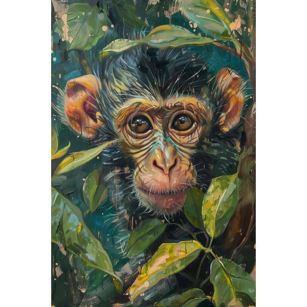Peinture Tête de Singe, art mural décoration nature